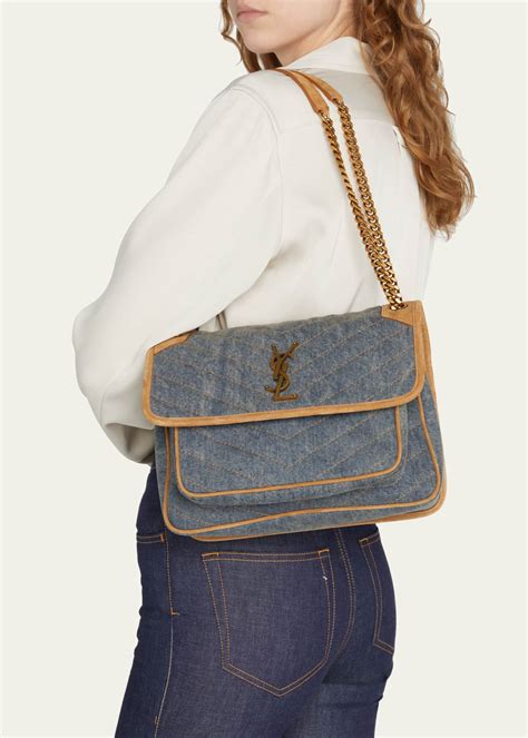 ysl leather tote bag|ysl denim tote.